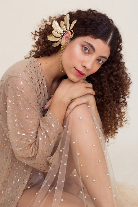 Solar Feather Earcuff