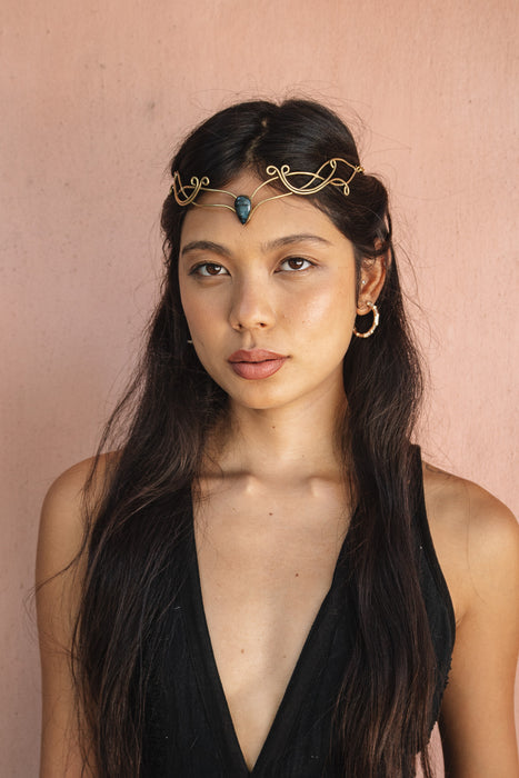 Headpiece Celta Labradorita