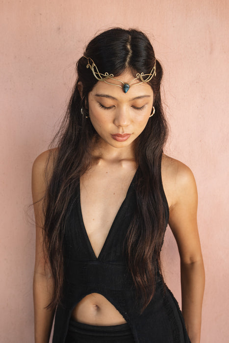 Headpiece Celta Labradorita
