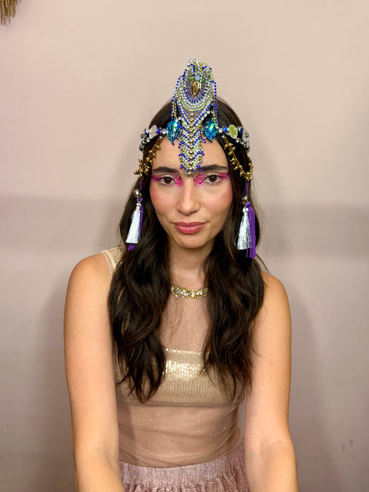 Headpiece Pavão de Krishna