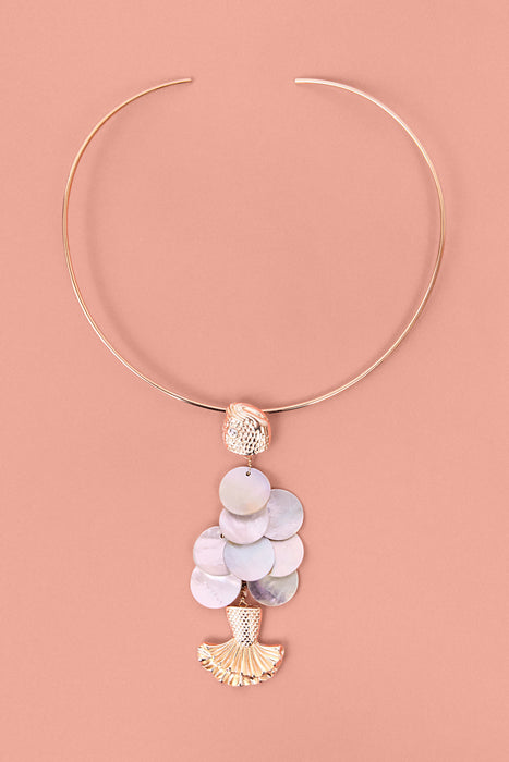 Choker Peixe Madre Pérolas
